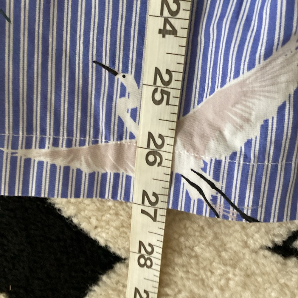 Who What Wear Blue and White Striped Midi A-Line Skater Skirt Sz 12 - Picture 6 of 6